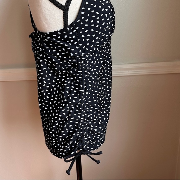 3/$20💥 a.n.a. Tankini Swimsuit Top Padded Polka Dot Tummy Control NWT - Picture 6 of 14